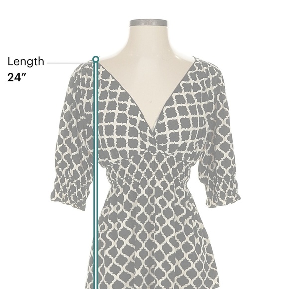 Studio M Chic Black and White Patterned top - Picture 3 of 6